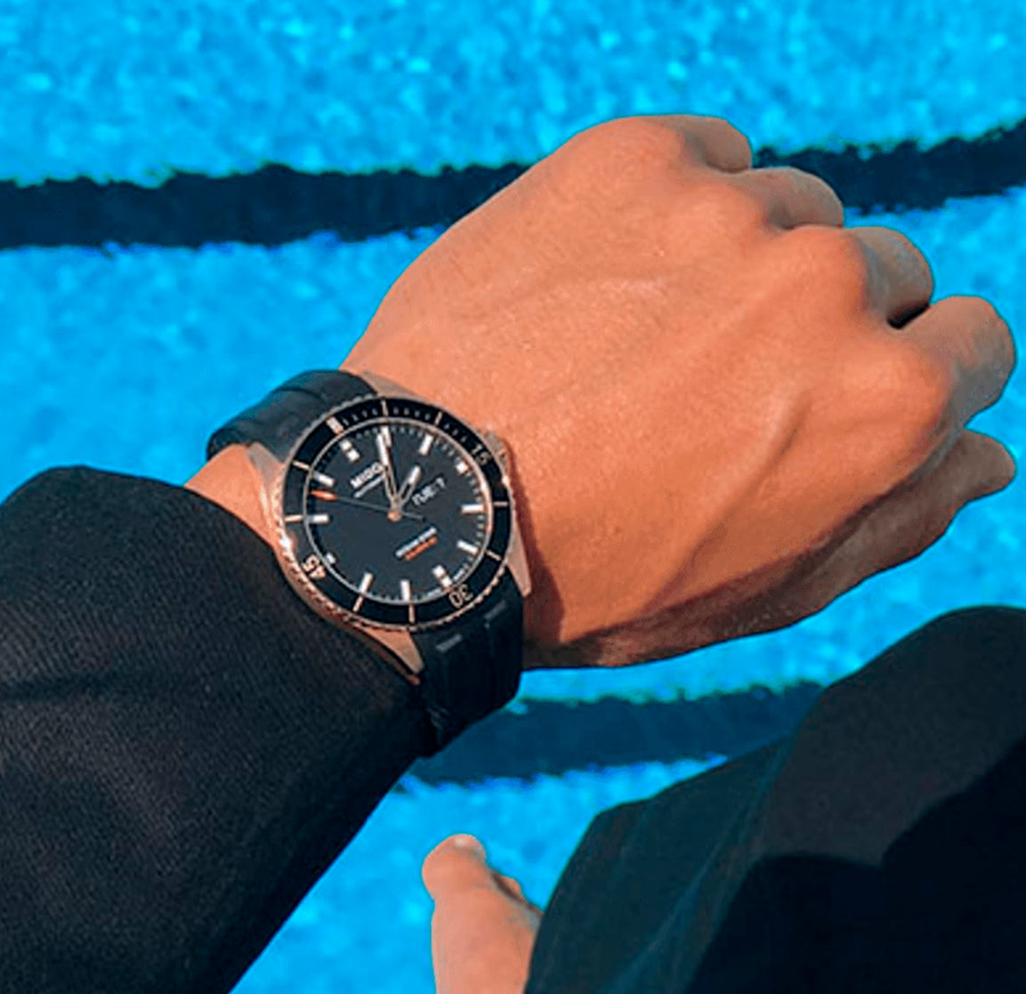 Mido Captain Watch Pink Case M0264303705100