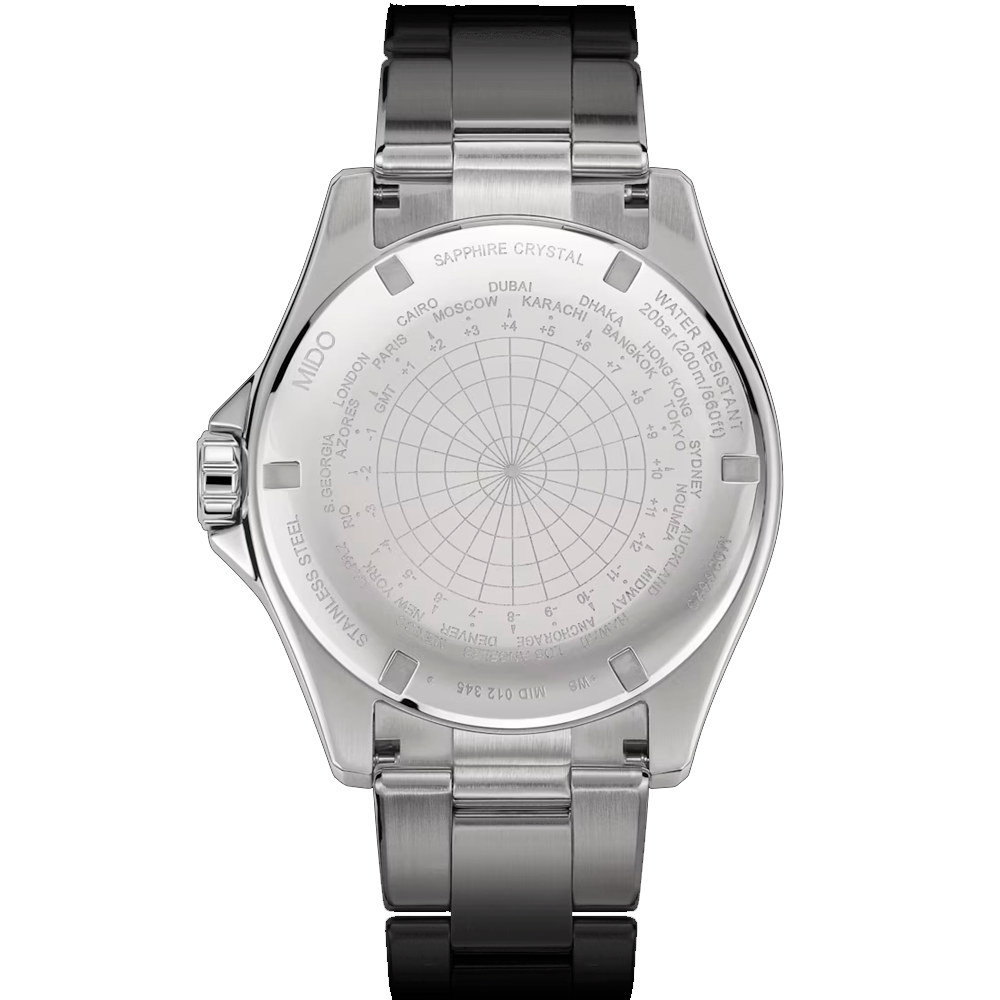 Reloj Mido Captain de Acero con Fondo Negro M0266291105101