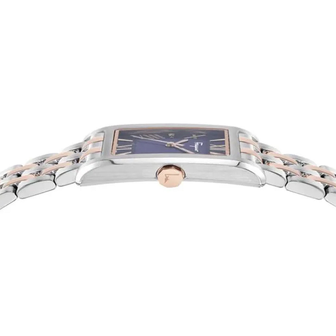 RELOJ FERRAGAMO LACE 28X36MM C/BICO SS/IP5N D/BLUE B/BICO