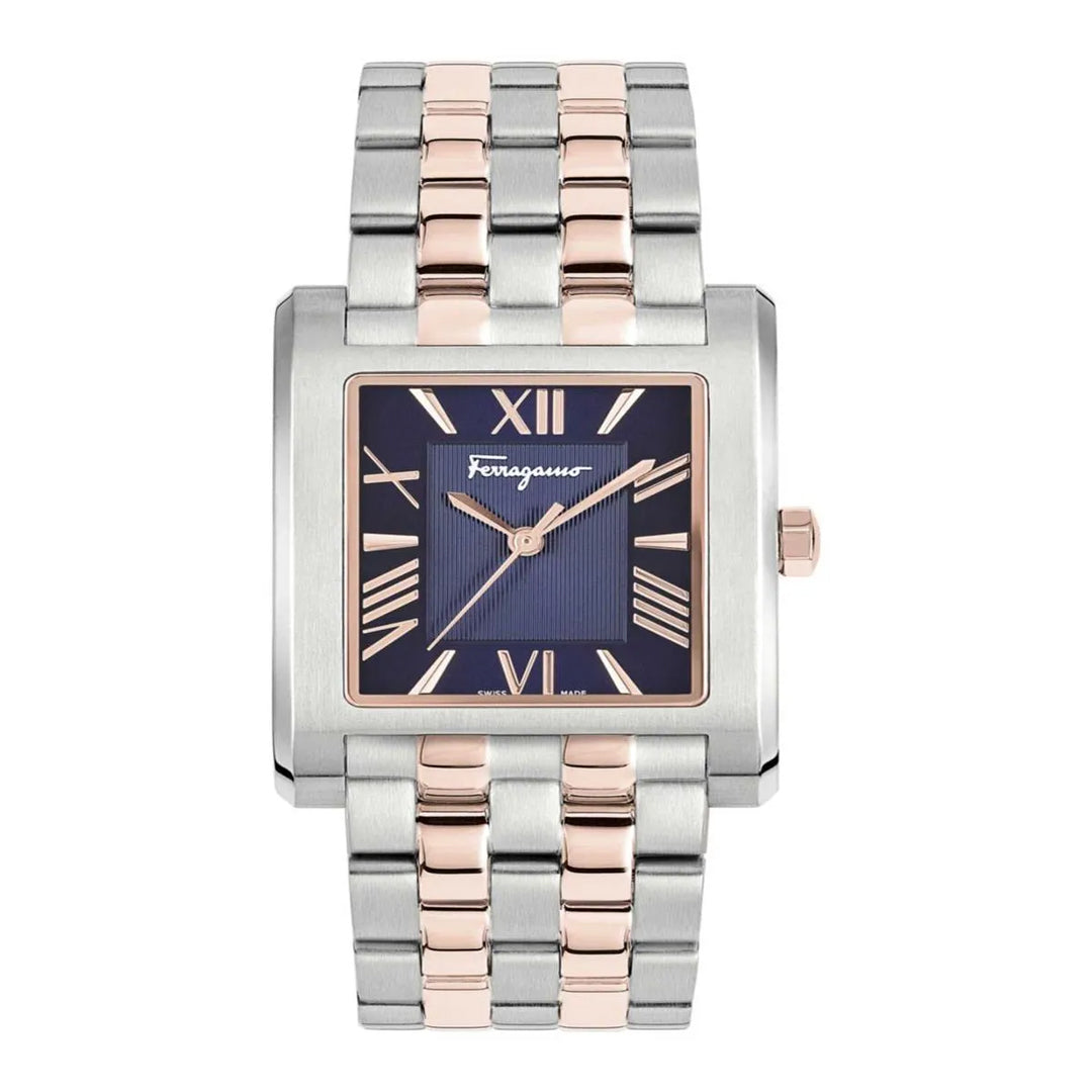 RELOJ FERRAGAMO LACE 28X36MM C/BICO SS/IP5N D/BLUE B/BICO