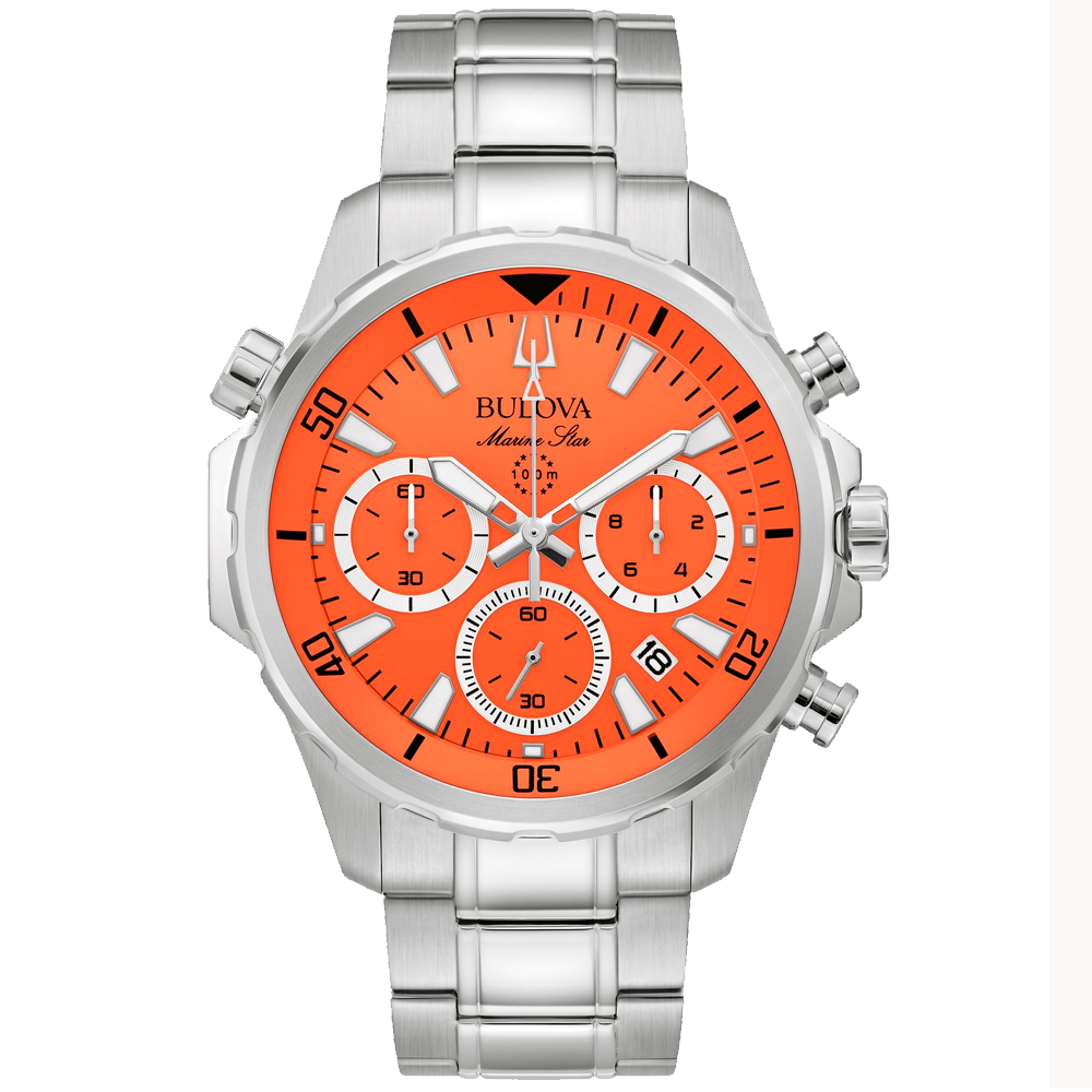 Reloj Bulova Marine Star Fondo Naranja