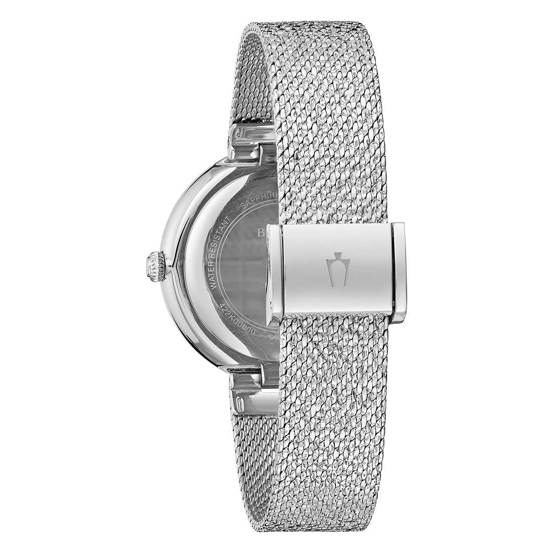Relógio feminino Bulova com cristais, modelo 96L329