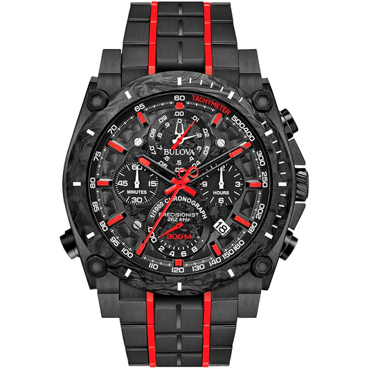 Reloj Bulova Precisionis Acero con Resina Roja