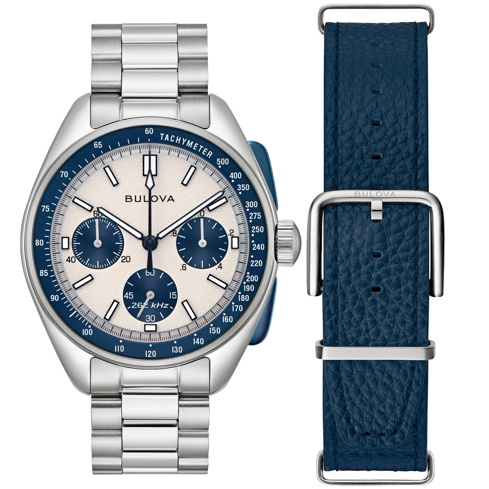 Reloj Bulova Lunar Pilot Chronografo Blanco - Azul