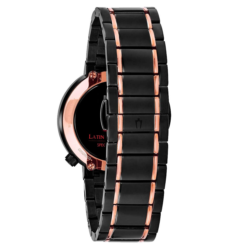 Reloj Bulova Grammy de Acero Negro y Rojo