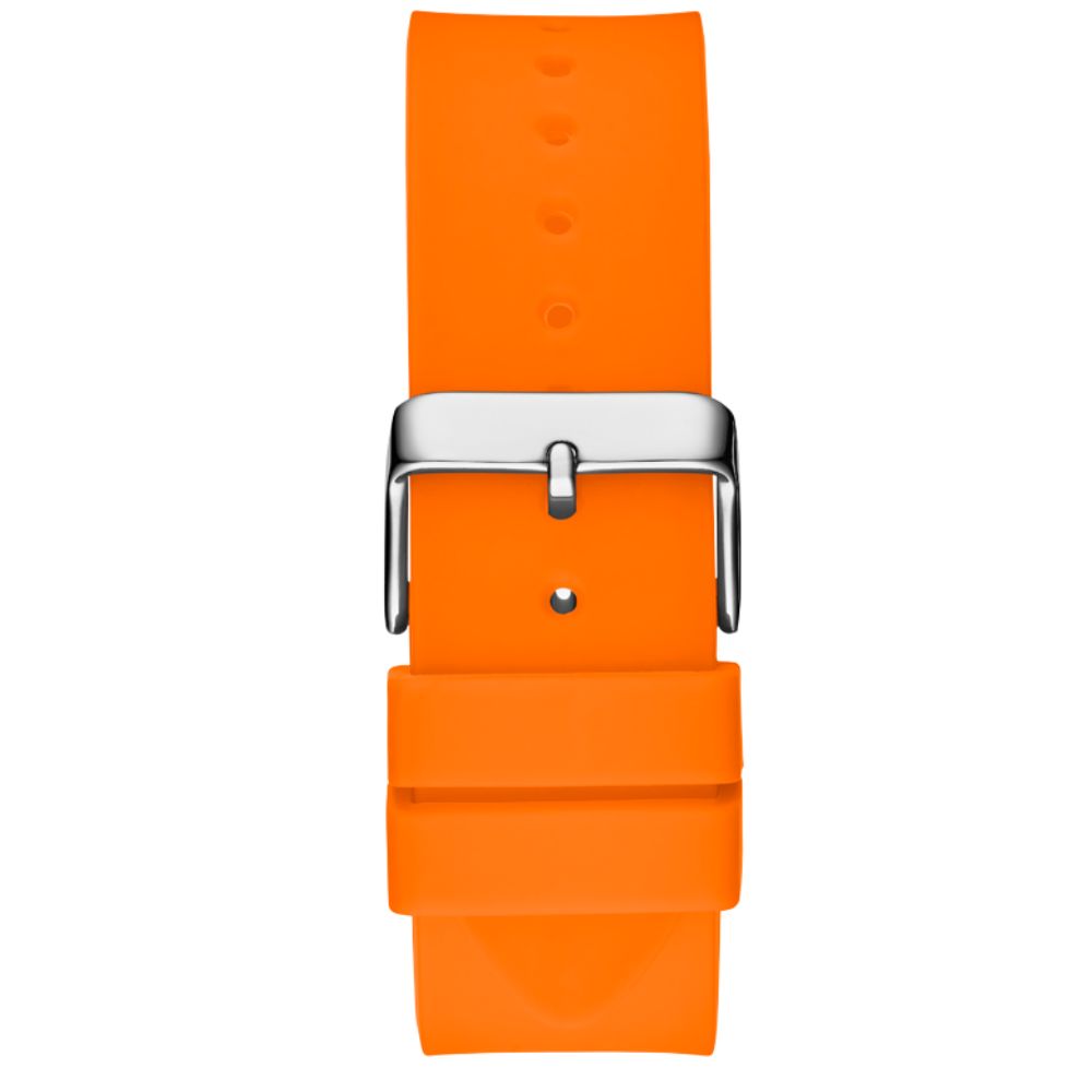 Reloj Guess Phoenix Policarbonato Transparente Con Correa Naranja