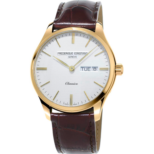 Reloj Federique Constant Classics Cuarzo Cuero Café