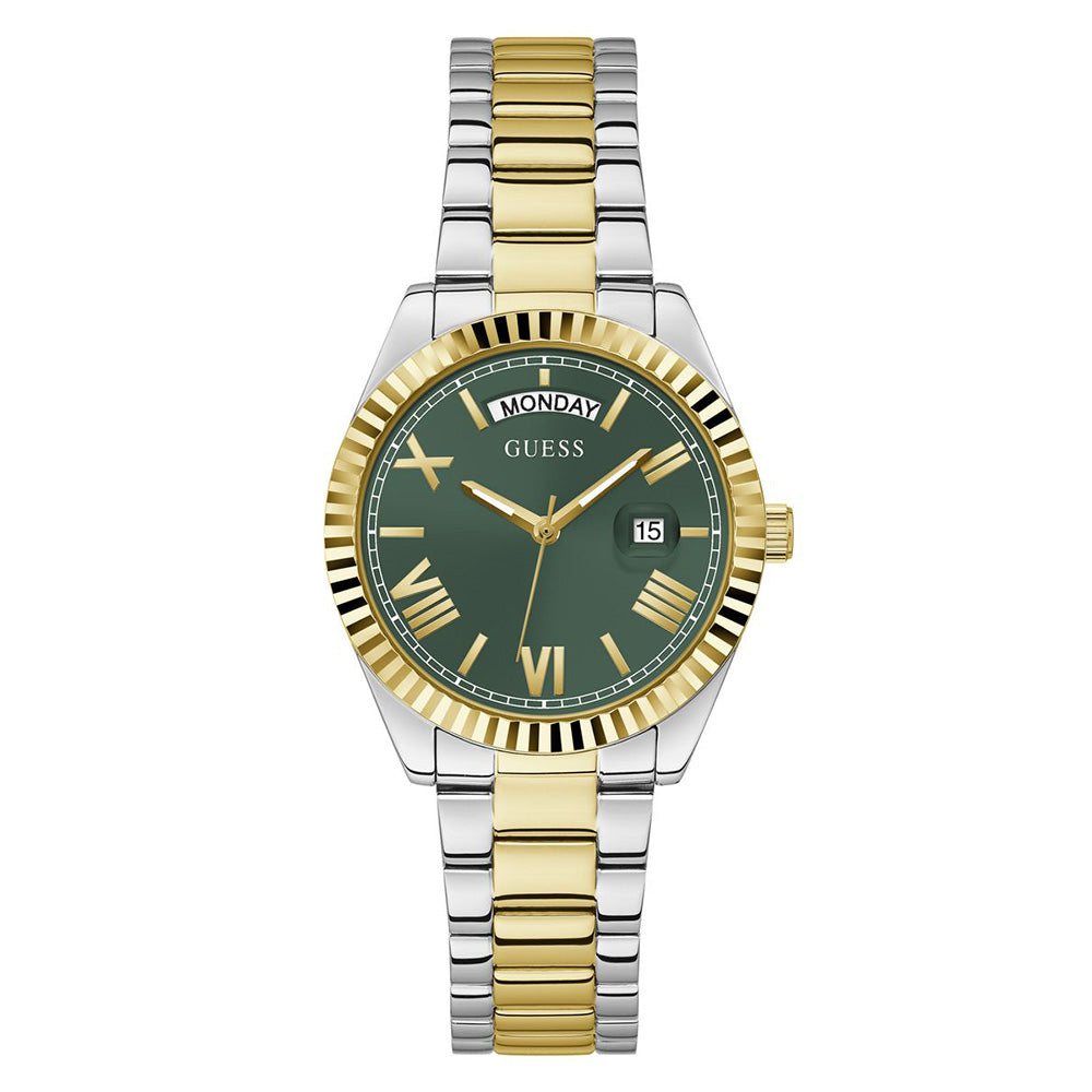 Reloj Guess Luna Acero con Dorado Fondo Verde