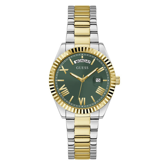 Reloj Guess Luna Acero con Dorado Fondo Verde