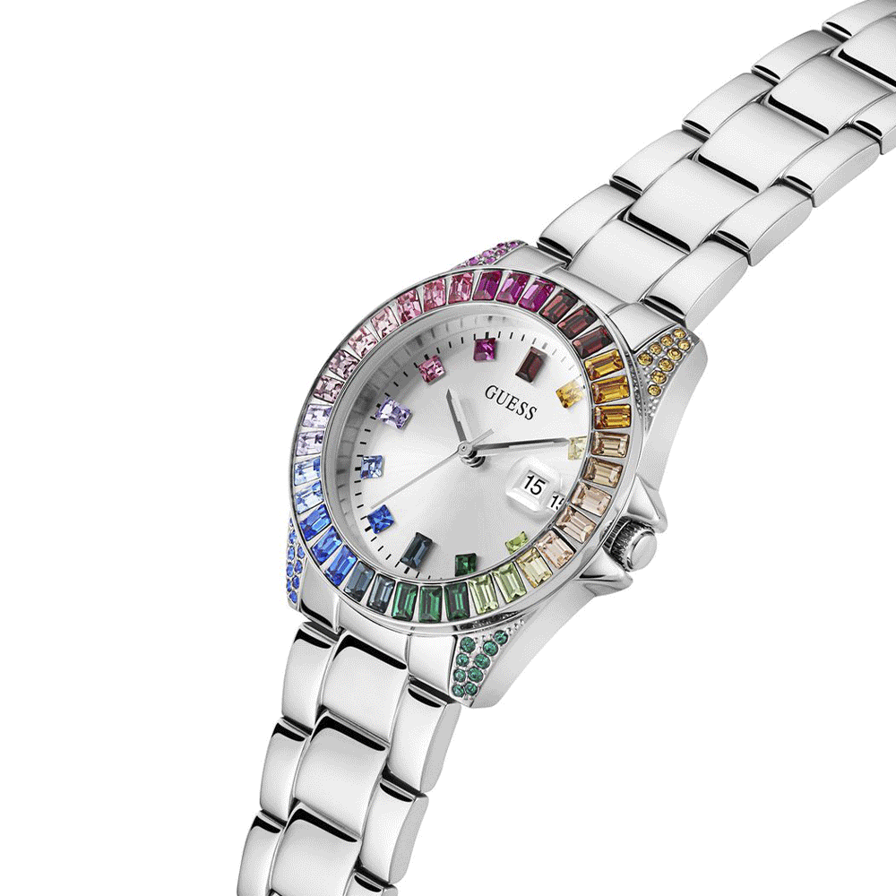 Relógio Guess Opalino Prateado GW0475L4