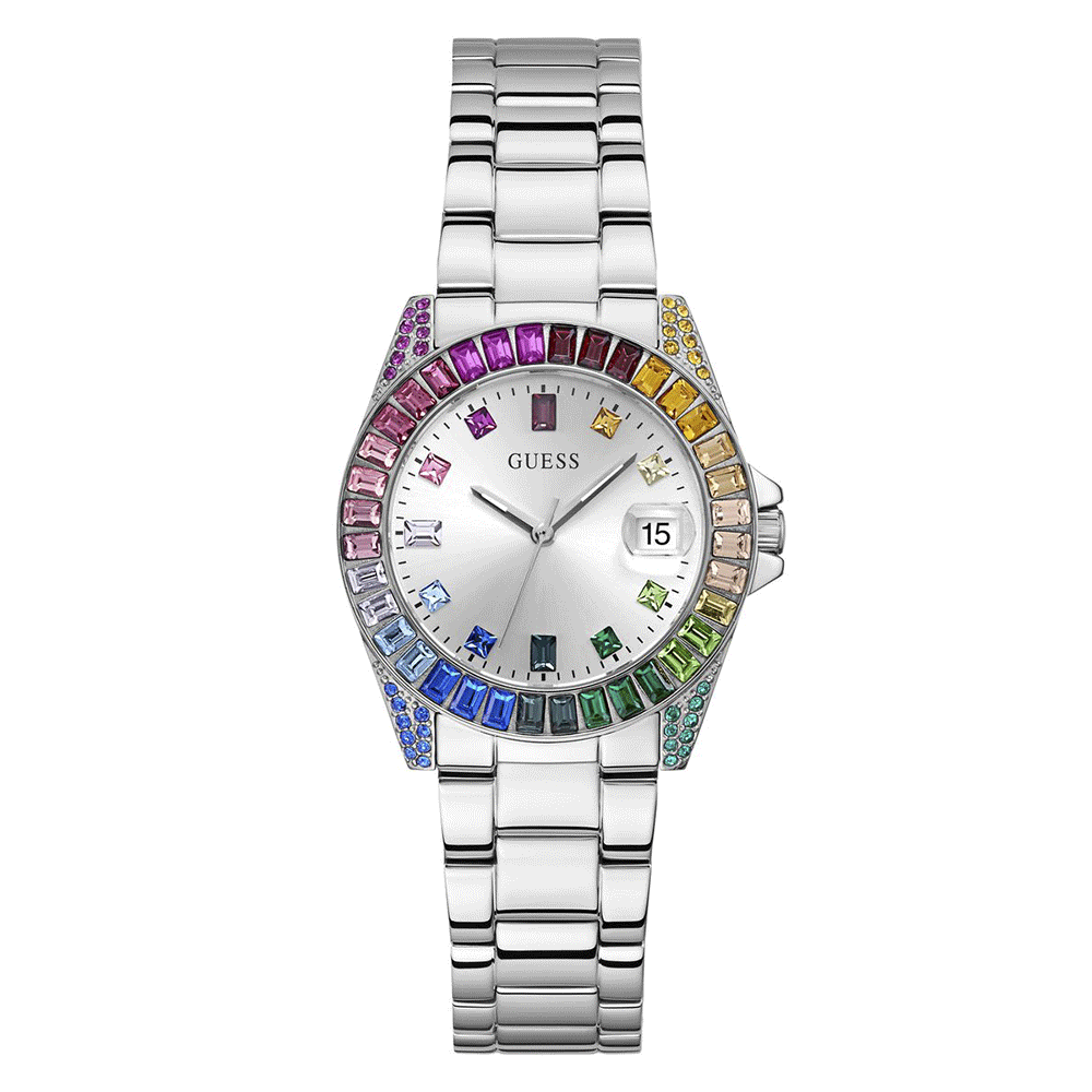 Relógio Guess Opalino Prateado GW0475L4
