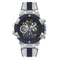 Reloj Guess Carbon Plateado/ Azul