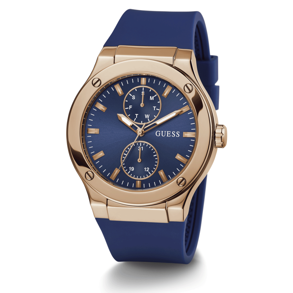 Reloj Guess Chorro Azul/ Oro Rosa