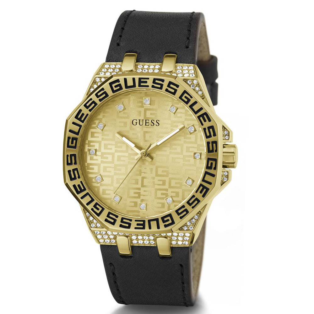 Reloj Guess Insignia para Dama Negro/Dorado