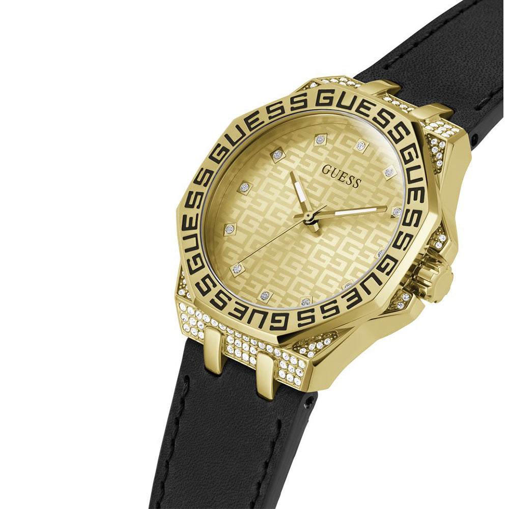 Reloj Guess Insignia para Dama Negro/Dorado