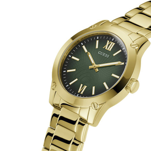 Reloj Guess Crescent Dorado/ Verde