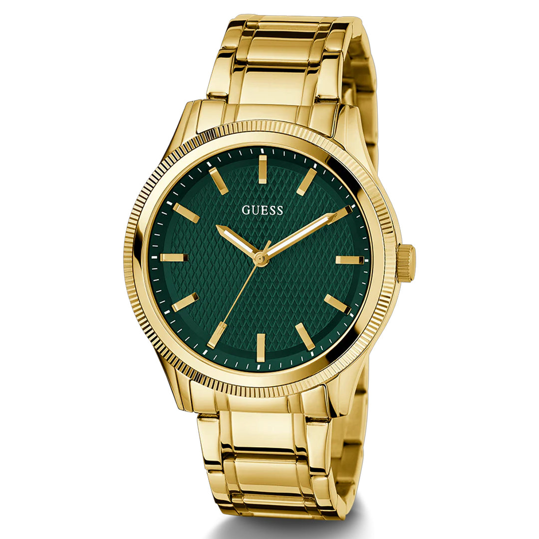 Reloj Guess Dex Dorado Fondo Verde GW0626G2