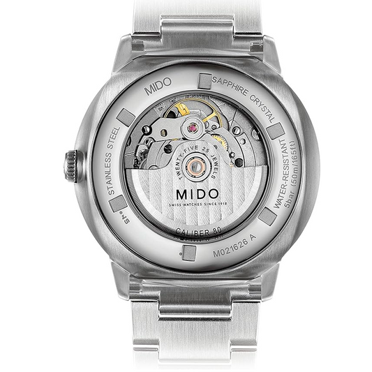 Reloj Mido Commander Big Date Acero Fondo Negro