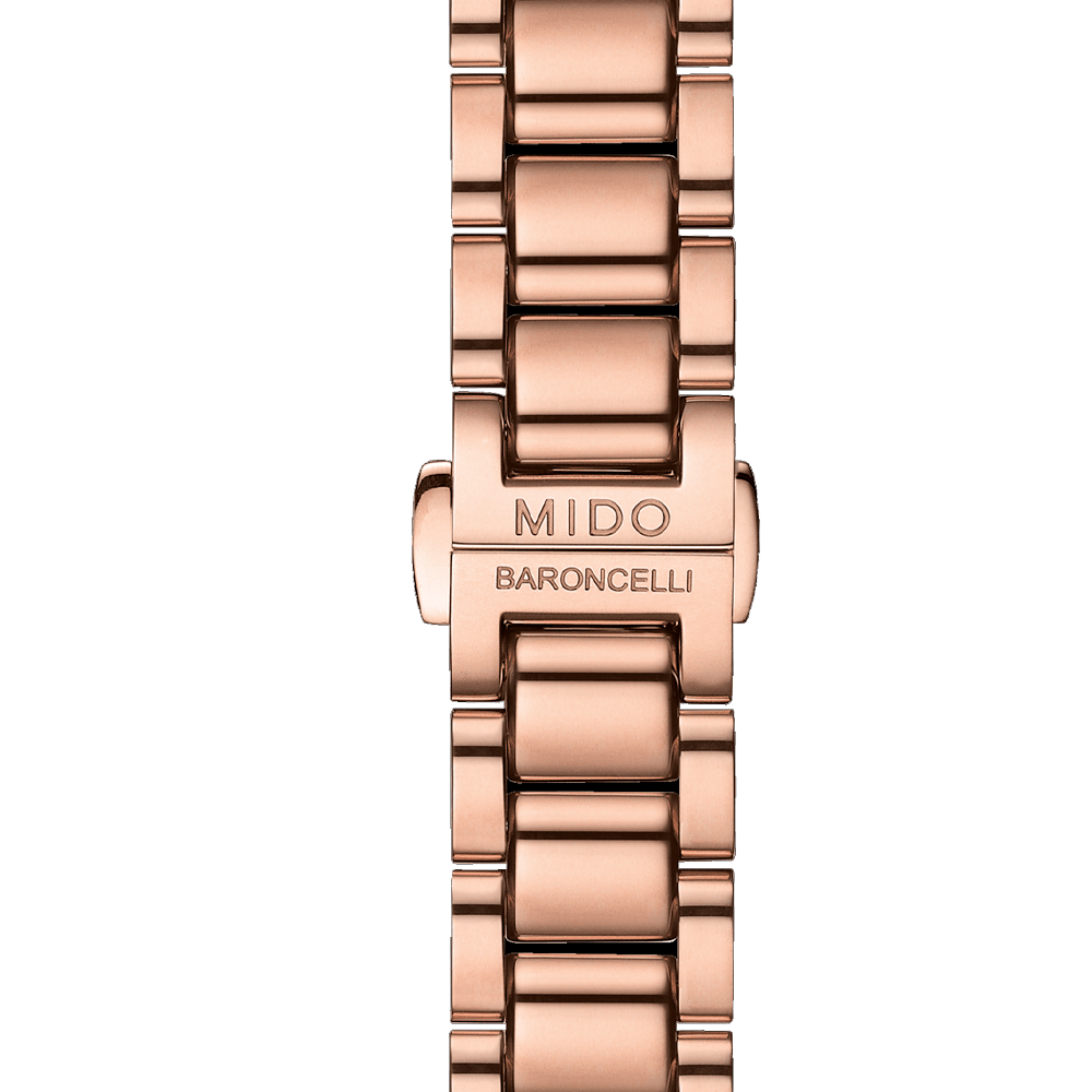 Reloj Mido Baroncelli de Acero Rosado con Dial Rosa