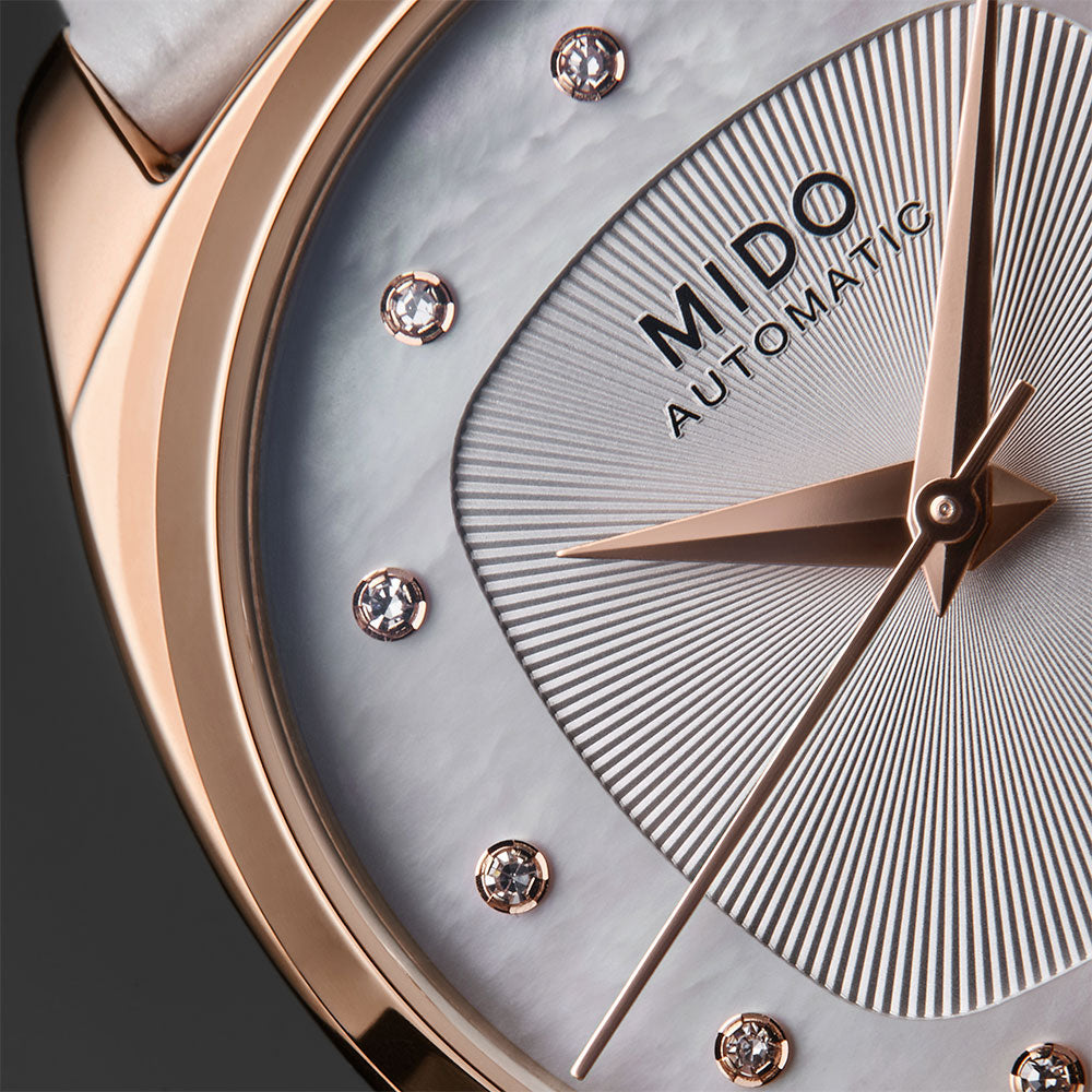 Reloj Mido Belluna Triple Manilla Fondo Gris