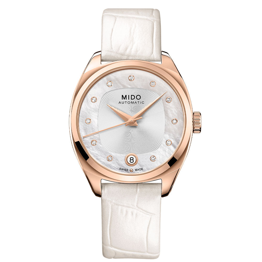 Reloj Mido Belluna Triple Manilla Fondo Gris