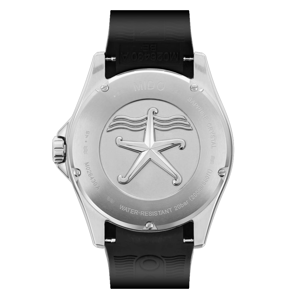Relógio Mido Captain Caution com mostrador preto M0264301705100