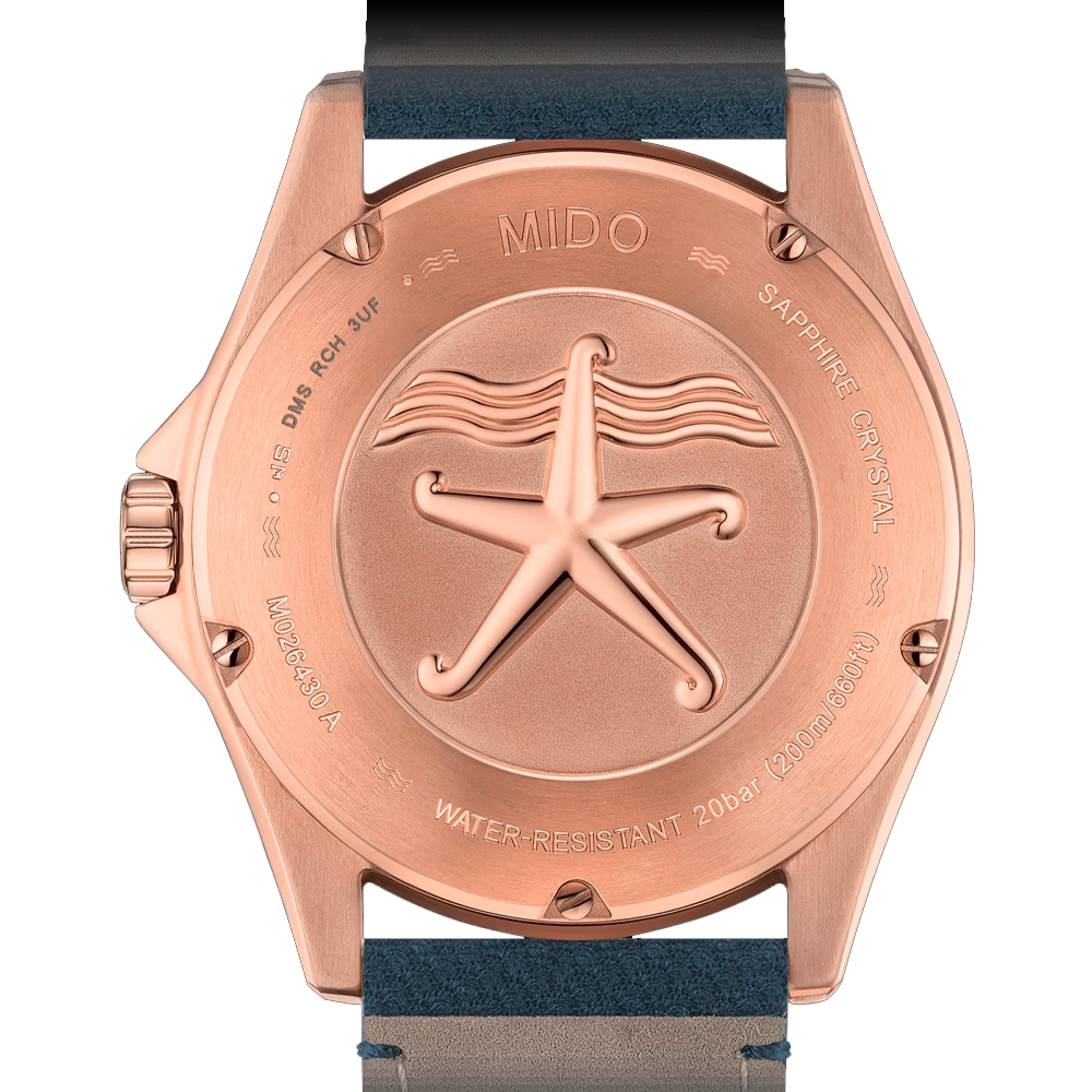 Reloj Mido Ocean Star Captain Naylon Fondo Azul