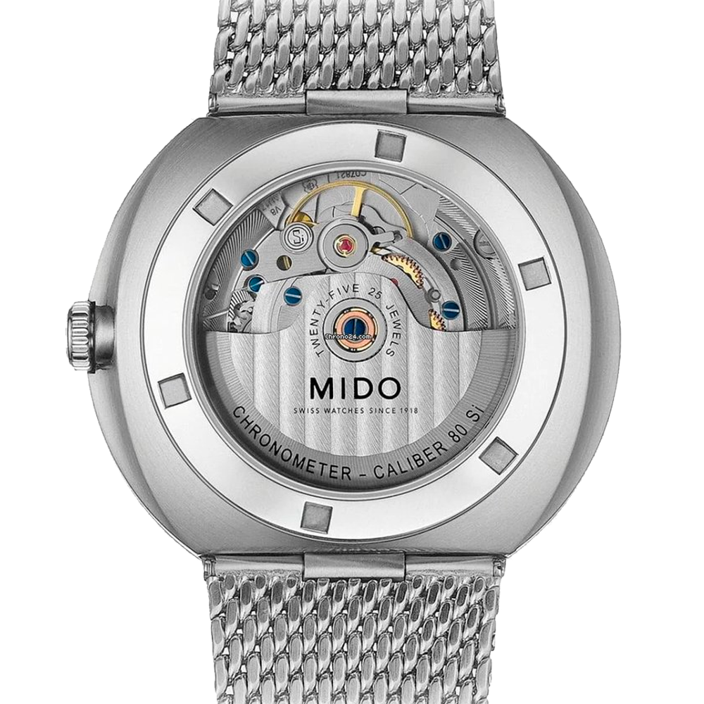 Reloj  Mido Commander Acero Fondo Blanco