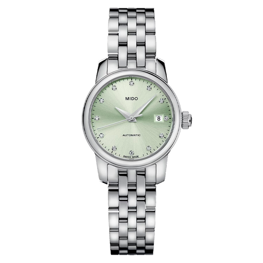 Reloj Mido Baroncelli de Acero con Fondo Verde