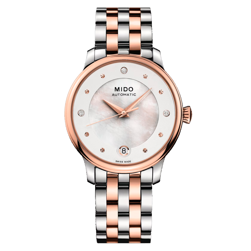 Reloj Mido Baroncelli Acero Bicolor Fondo Nacar