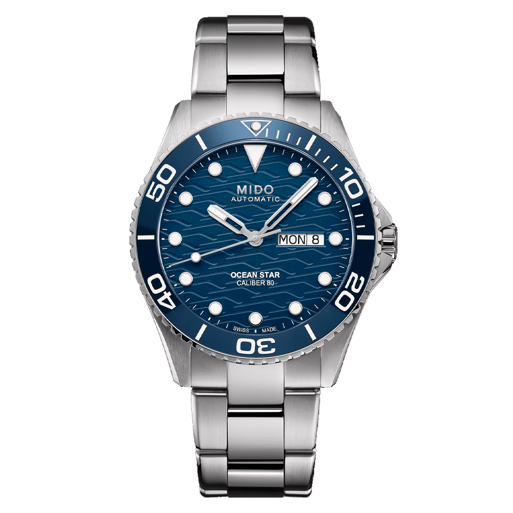 Reloj Mido Ocean Star de Acero con Esfera Azul