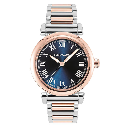 Reloj Ferragamo Allure Bicolor Oro Rosa- Azul