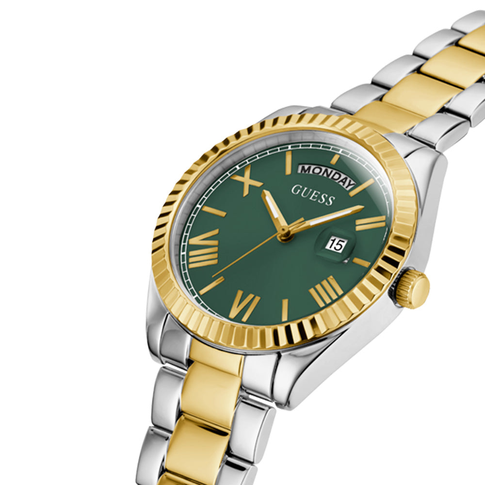 Reloj Guess Luna Acero con Dorado Fondo Verde