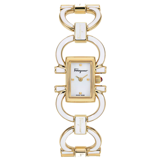 Reloj Ferragamo Double Gancini Mini Blanco