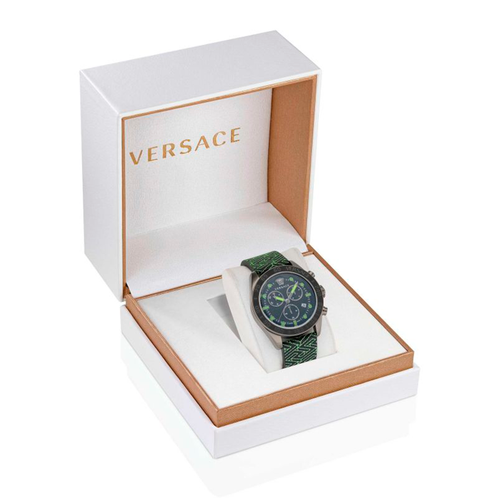 Reloj Versace Greca Dome Chrono Negro - Verde